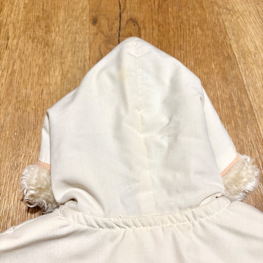 VTG Beatrix Potter Baby Bunting Snowsuit Peter Rabbit Embroidery Fur Hand Covers - Picture 13 of 13